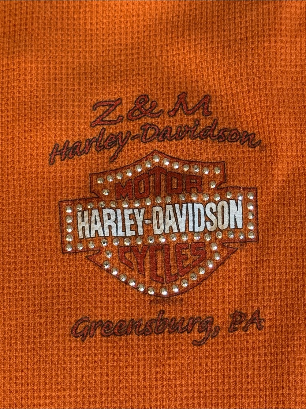 Harley-Davidson Fire & Wing Logo Top. Blingy Rhinestones Front & Back! Size M - Picture 10 of 10